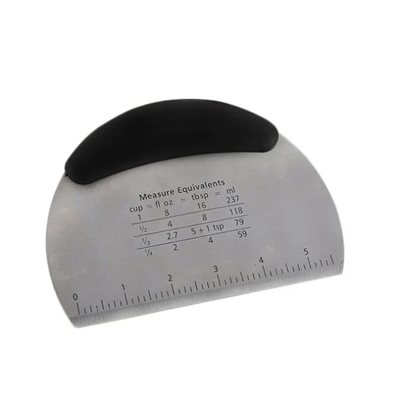 Stainless Steel Dough Scraper & Pizza Cutter with Scale