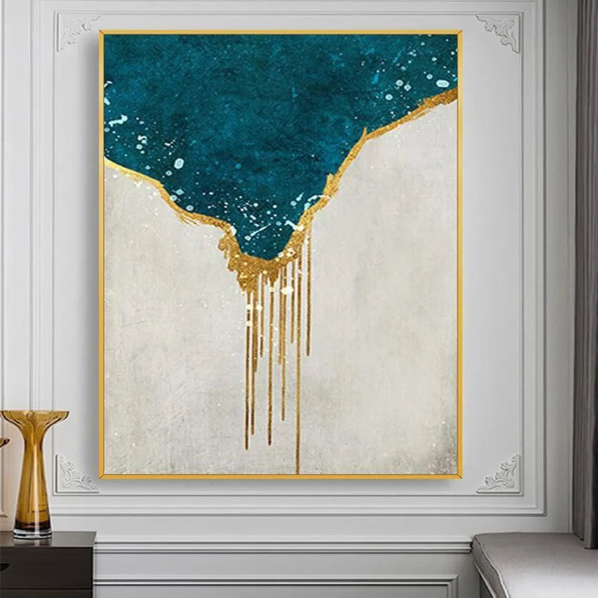 Nordic Minimalist Abstract Handmade Canvas Oil Painting Wall Decor Art Hanging Picture Poster Living Room Bedroom Hotel Mural Peaceful Pleasures Health and Wellness