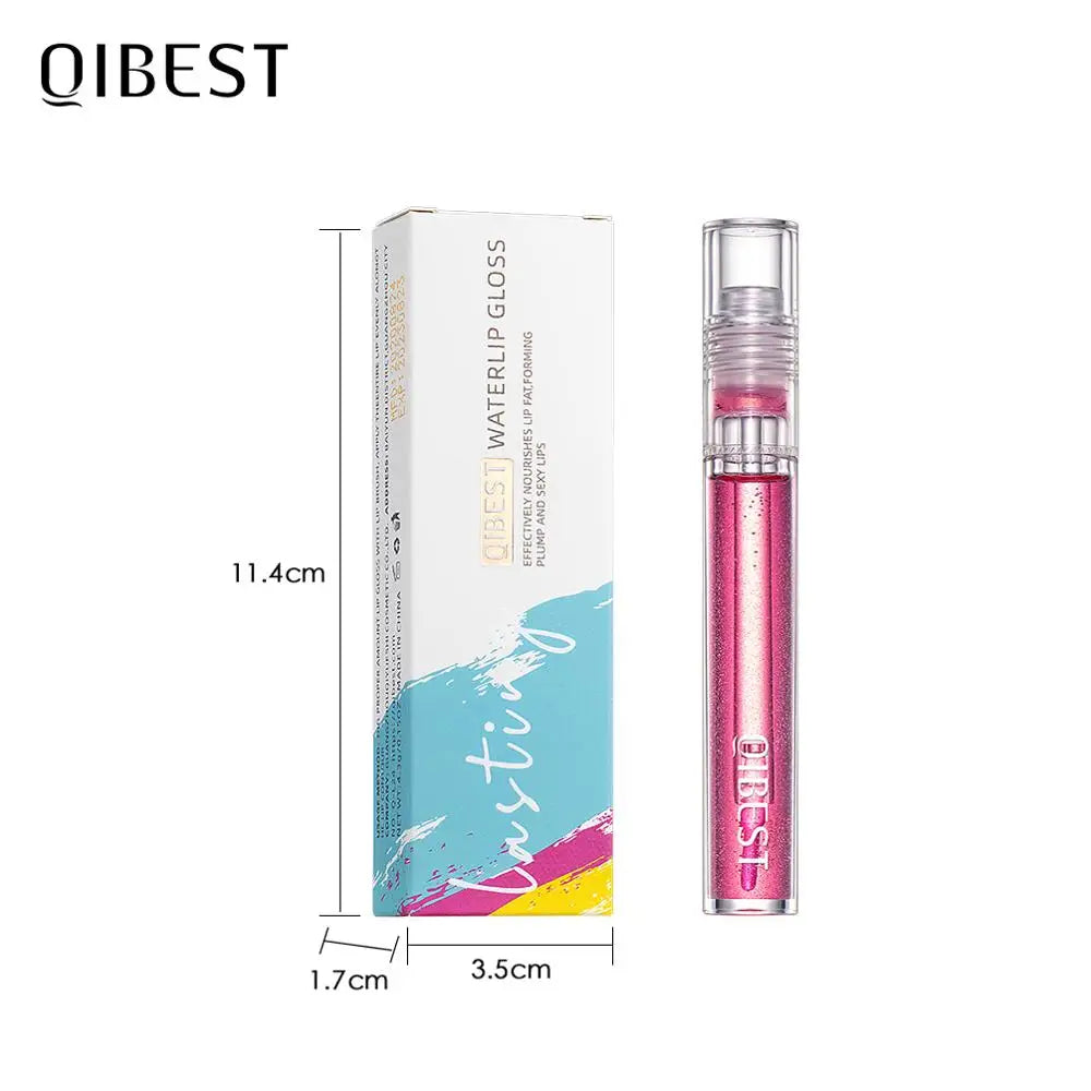 QIBEST Moisturizer Plumper Lip Gloss Long Lasting Transparent Lipgloss Base Watery Luster Glossy Lip Tint Waterproof Lips Makeup Peaceful Pleasures Health and Wellness