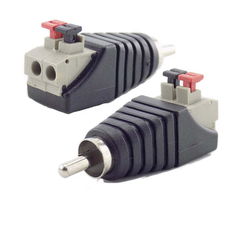 5PCS Speaker RCA Connector Universal Wire A/V Cable to Audio Female Male RCA Adapter Jack Press Plug Cabe for Audio Cable Peaceful Pleasures Health and Wellness