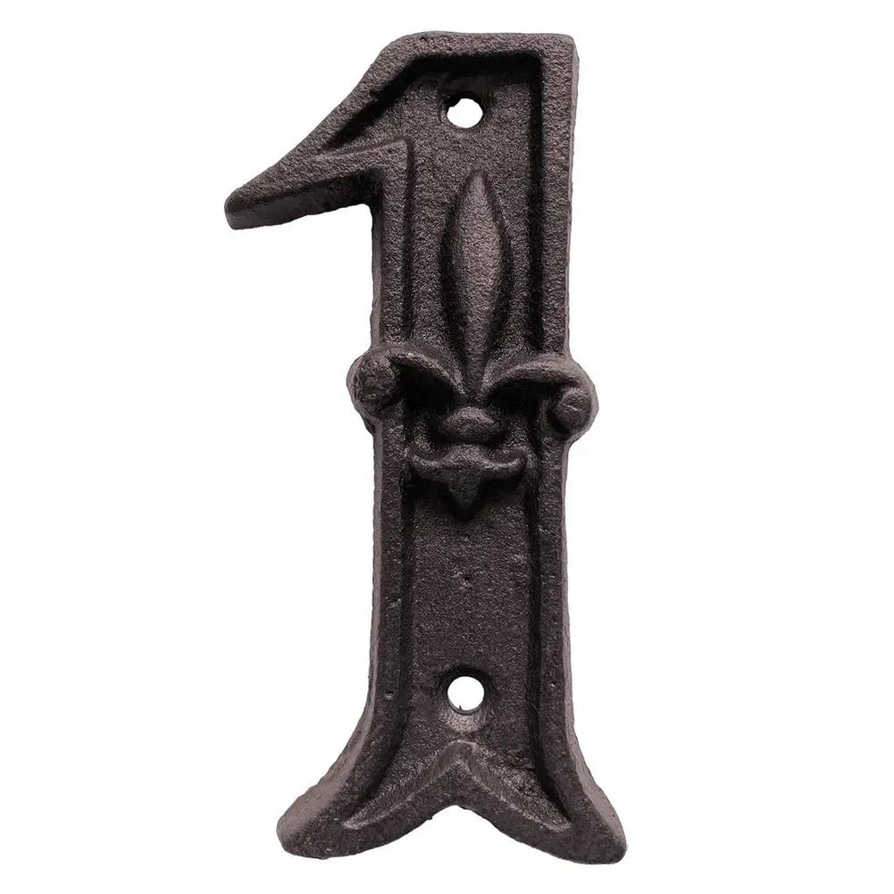 Unique House Number Cast Iron Metal Antique Doorplate Address Numbers Apartment Street Address Plaque Decor Attractive Peaceful Pleasures Health and Wellness 1 China Mainland
