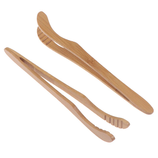 Bamboo Tea Tongs – Food Clips for Toast, Bagel & Sugar Bamboo Kitchen Tongs Peaceful Pleasures Health and Wellness