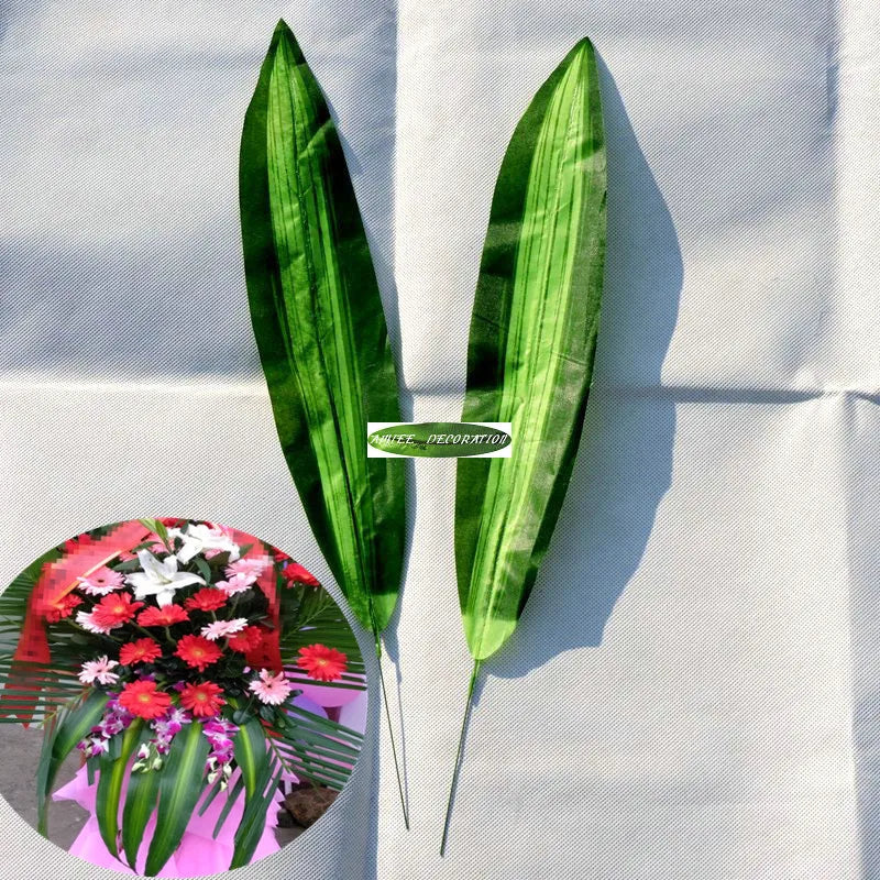20pcs Artificial Bird of Paradise Palm Leaves 19.5" – Silk Decor