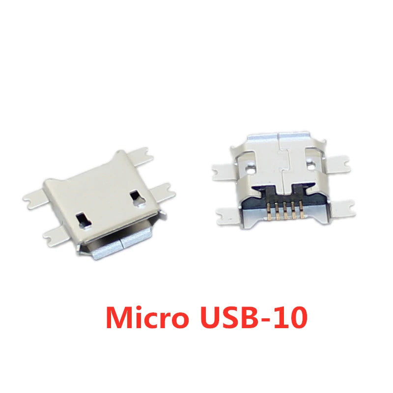 10pcs/Lot Micro USB 5 Pin SMT Socket Connector Type B Female Placement SMD DIP USB Charging Connectors Peaceful Pleasures Health and Wellness micro usb-10 10PCS