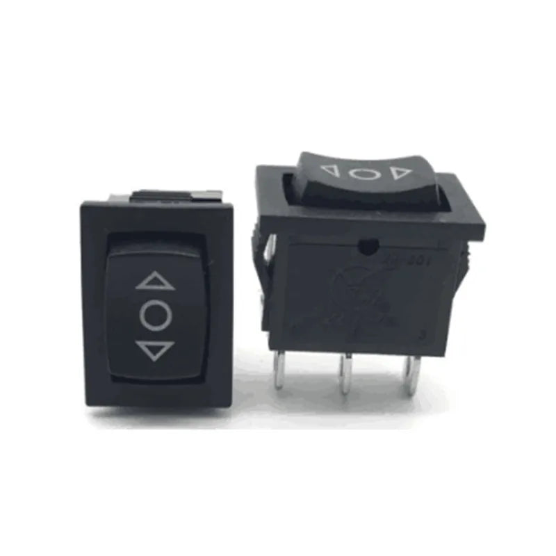 5PCS Rocker Switch 15*21mm Mini Black 3 Pin / 6 Pin on/Off/On AC 6A/250V 10A/125V KCD1 Power Button Switch Peaceful Pleasures Health and Wellness 3 pin Self reset