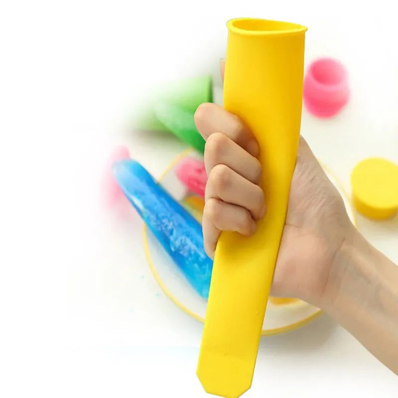 5pc/lot Summer Popsicle Maker Lolly Mould Kitchen DIY Random Color Food-Grade Silicone Frozen Ice Cream Pop Mold Peaceful Pleasures Health and Wellness