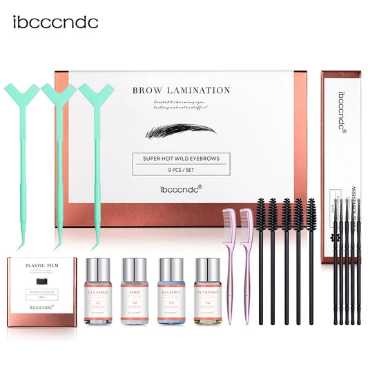 New Eyebrow Perm Kit Semi-Permanent Brow Lamination Brows Lifting Perming Setting Cream Tools Set Salon Home Use Peaceful Pleasures Health and Wellness
