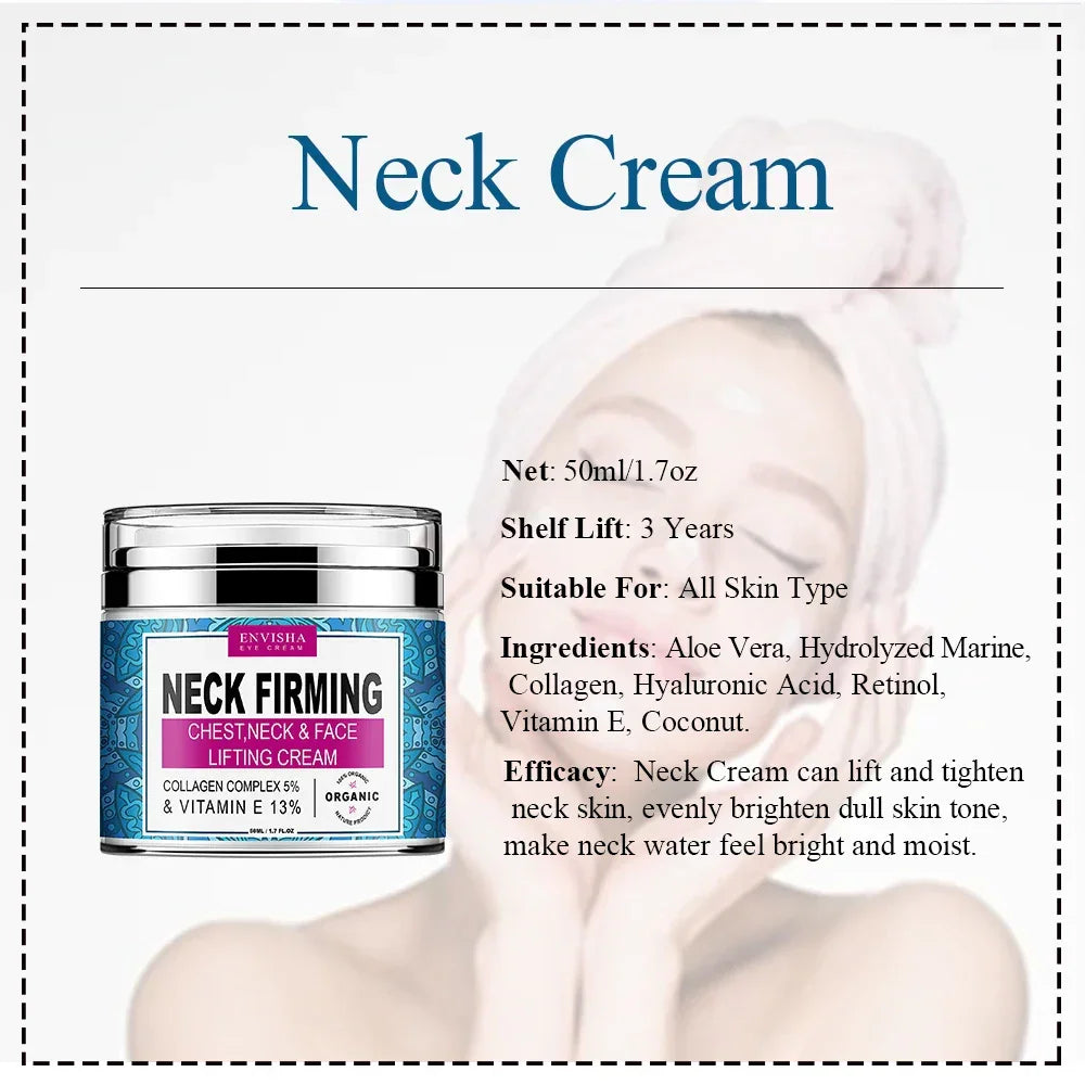ENVISHA Neck & Face Cream – Retinol, Collagen & Hyaluronic Acid Peaceful Pleasures Health and Wellness