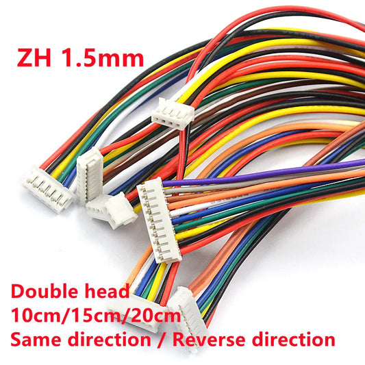 10PCS ZH 1.5mm 2/3/4/5/6/7/8/9/10P Double-ended Terminal Line 10CM/15CM/20CM ZH1.5 Same / Reverse Direction Electronic Wire Peaceful Pleasures Health and Wellness 10cm 4P Same side