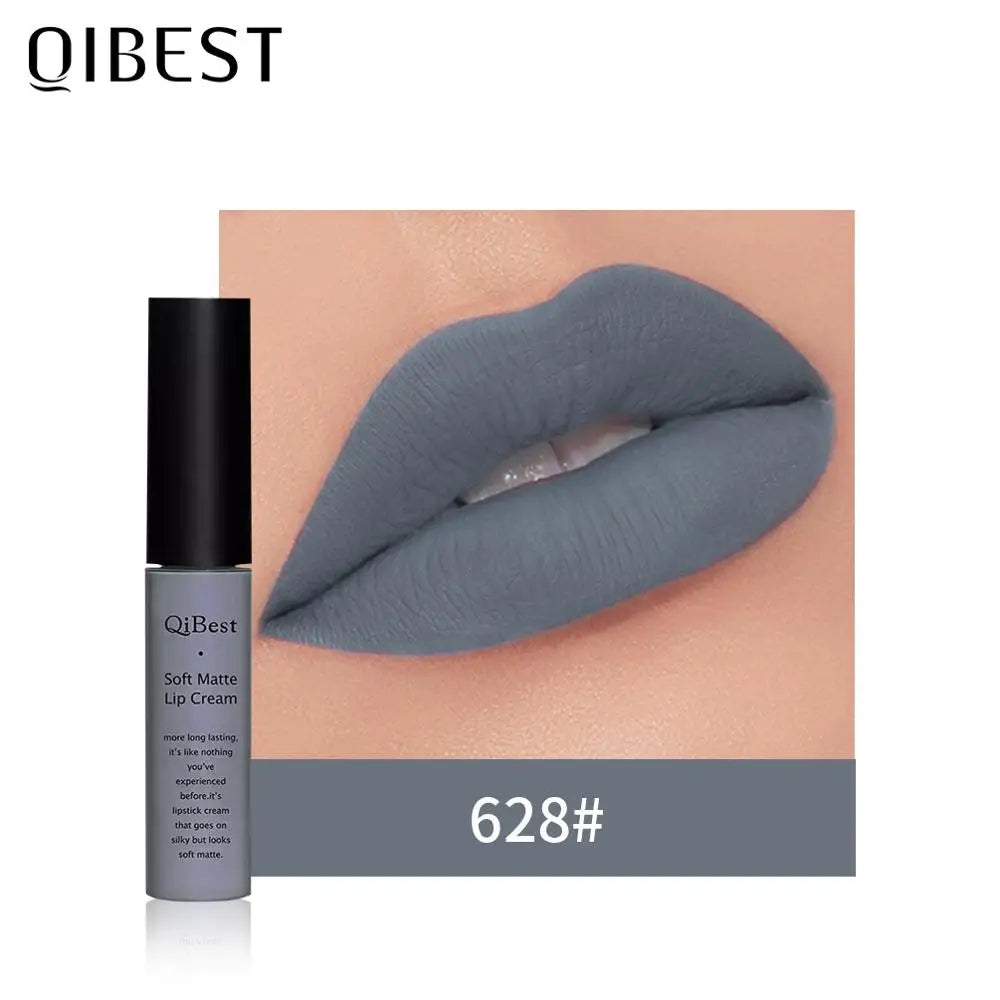 QIBEST Matte Lip Gloss Lip Makeup 34 Colors Velet Nude Waterproof Lipgloss Matte Lipstick Liquid Lipstick Long lasting Lip Tint Peaceful Pleasures Health and Wellness 28