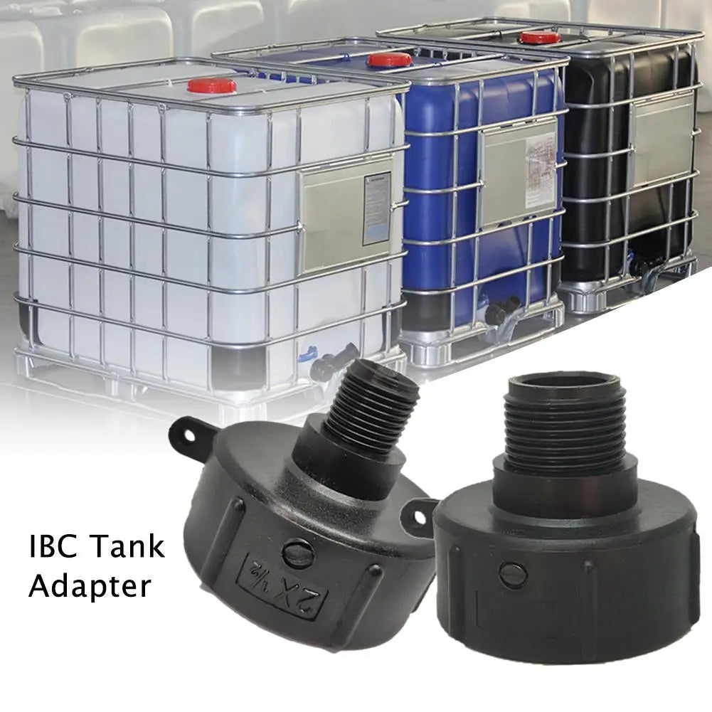 1000L IBC Tank Adapter Plastic IBC Tote Tank Connector Fitting Ton Barrel Accessories Black Peaceful Pleasures Health and Wellness