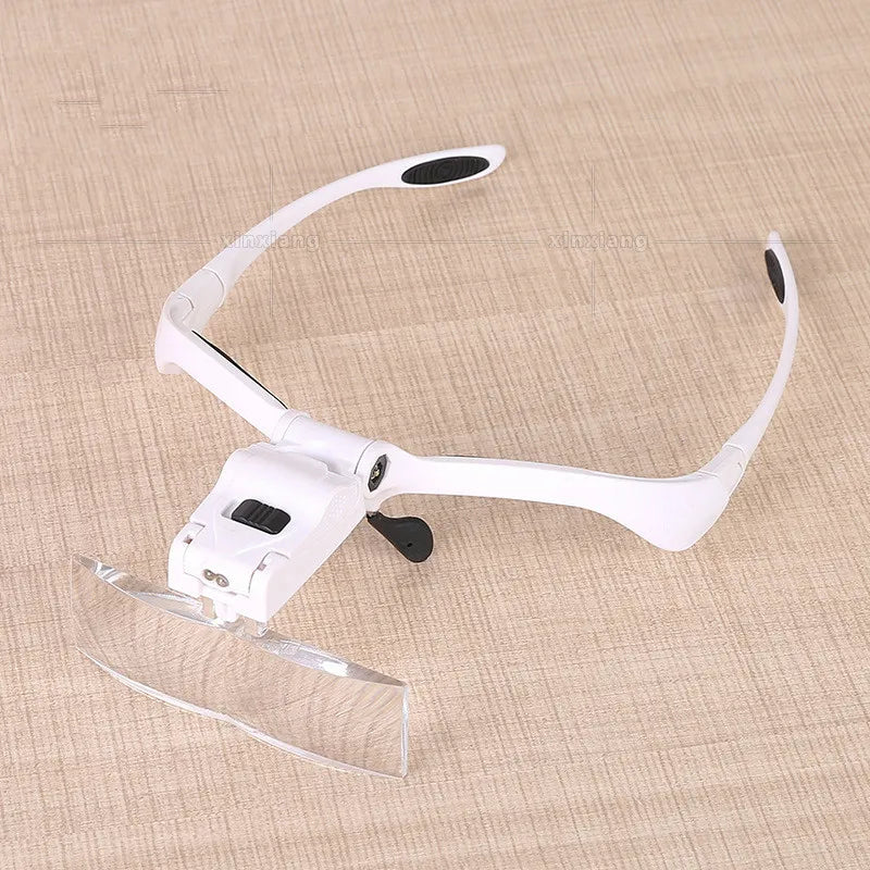 Headband LED Magnifier 1.0X, 1.5X, 2.0X, 2.5X, 3.5X Magnifying Glass With LED Light Portable Backlit Magnifier Jewelry Loupe Peaceful Pleasures Health and Wellness
