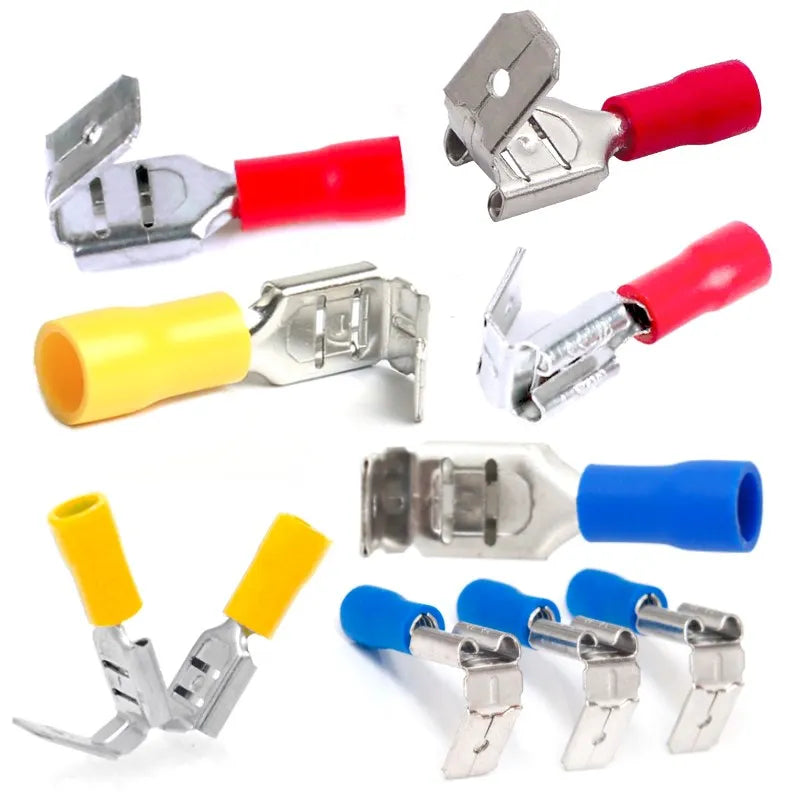 20Pcs PBDD Terminals Blue Yellow Red Piggy Back Disconnector Connector Wire Terminals 1.25/2.5/5.5mm Pre-insulating Terminals Peaceful Pleasures Health and Wellness