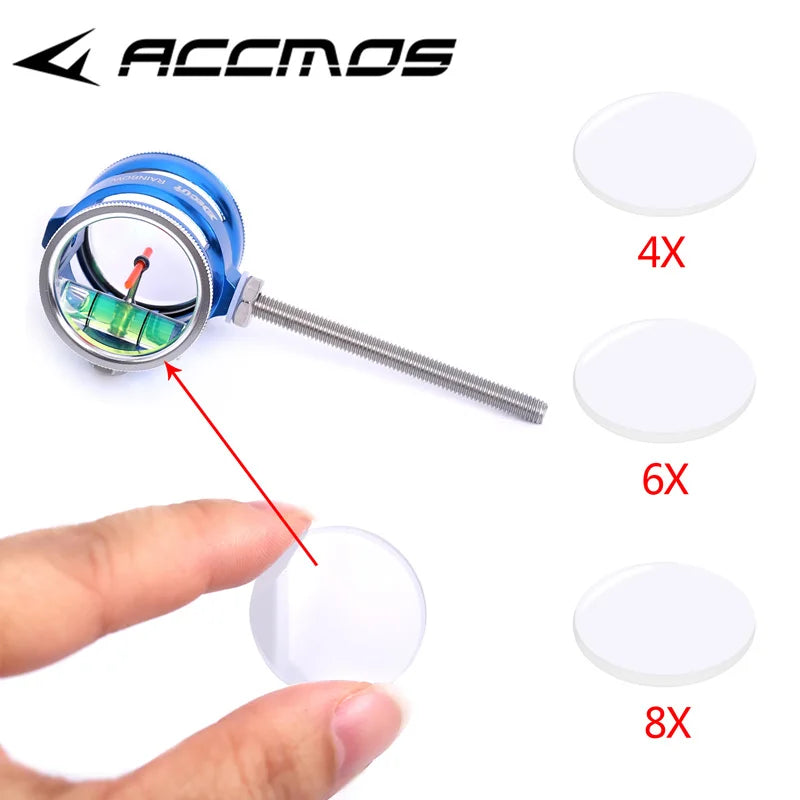 Archery 4X 6X 8X Sight Scope Lens Compound Bow Aiming Pins Hunting