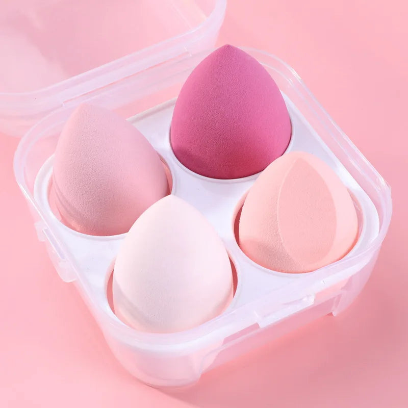 4-Pack Makeup Blending Sponge Puffs | Dry & Wet Foundation