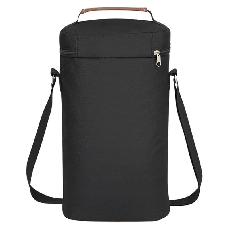 Soft Cooler Wine Bottle Insulated Bag for Wine Thermal 2 Drink Bottle 750ml Beer Outdoor Bag for Travel Carrier Tote Wine Glass Peaceful Pleasures Health and Wellness