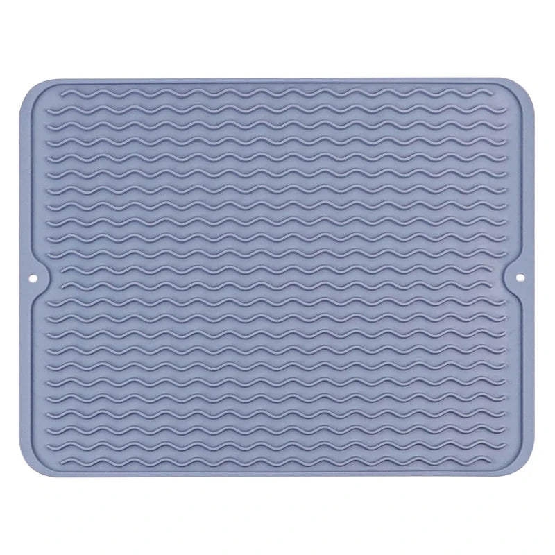 Silicone Dish Drying Mat, 40 x 30cm - Large Dish Drying Mat, Counter top Mat, Dish Draining Mat, Sink Mat, Large Silicone Trivet Peaceful Pleasures Health and Wellness