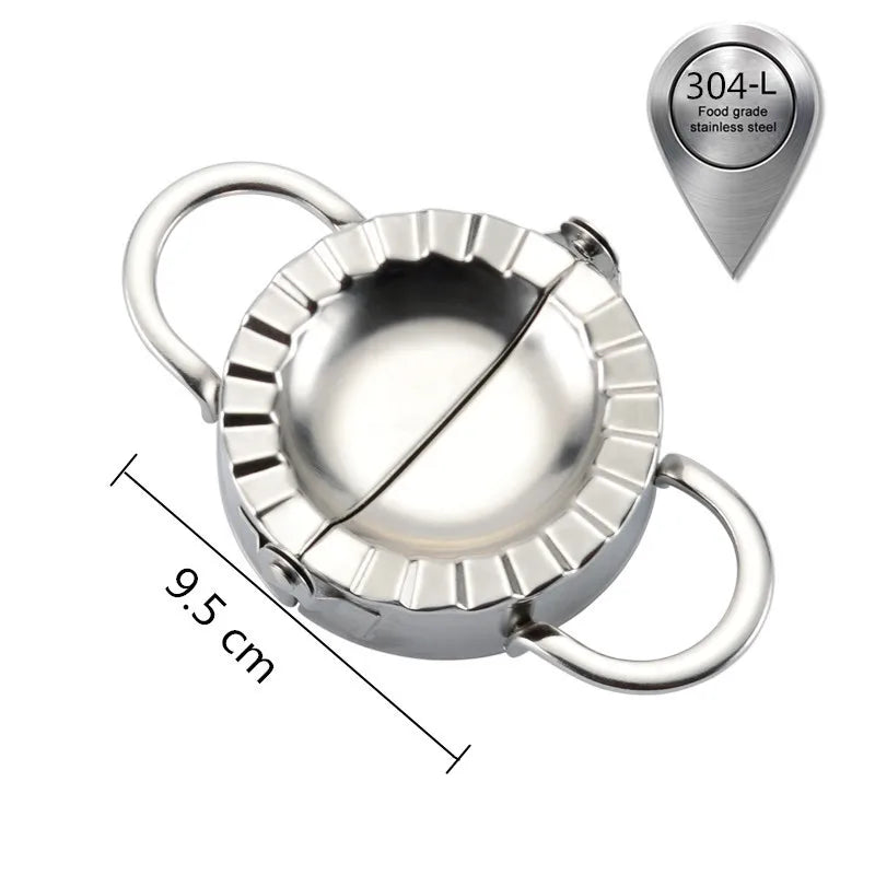 304 Stainless Steel Dumpling Maker & Wrapper Cutter Mould | Ravioli, Pie & Pastry Press – Dishwasher Safe