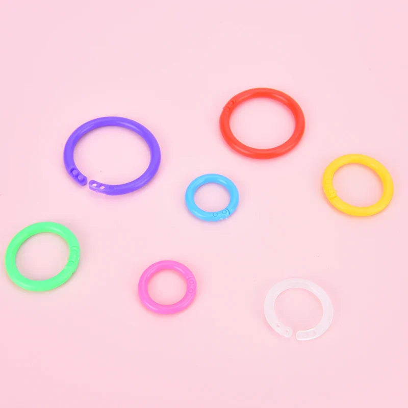 25-Pack Plastic Ring Binders 15–28mm | DIY Albums & Loose-Leaf