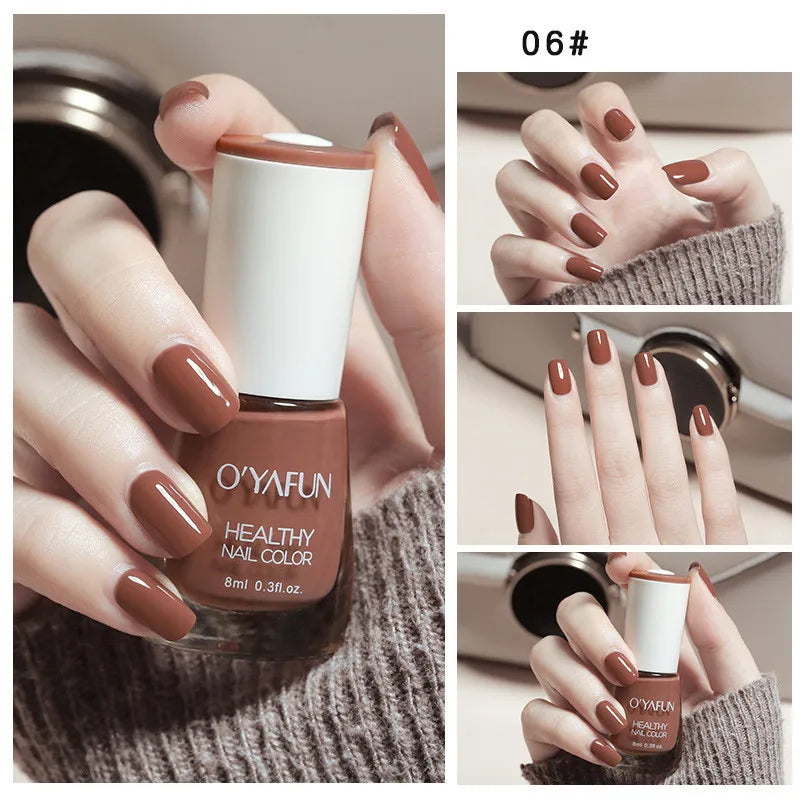 Quick-Dry Tearable Nail Polish | Glitter Matte Waterproof 40 Colors