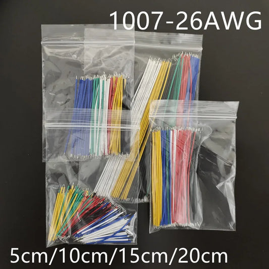120PCS/Lot 1007-26AWG Tin-Plated Solder Cable 5CM/10CM/15CM/20CM Breadboard PCB Jumper Cable Color Mixing Peaceful Pleasures Health and Wellness