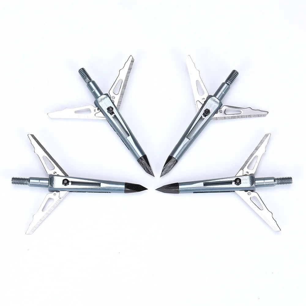 3 6 Hunting Archery Fixed 2 Blade Broadhead Stainless Alloy Arrowhead