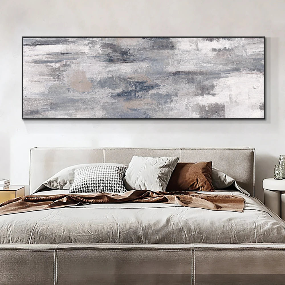 Modern Abstract Oil Painting Poster and Print Landscape Wall Art Original Design Canvas Painting Picture for Living Room Decor Peaceful Pleasures Health and Wellness