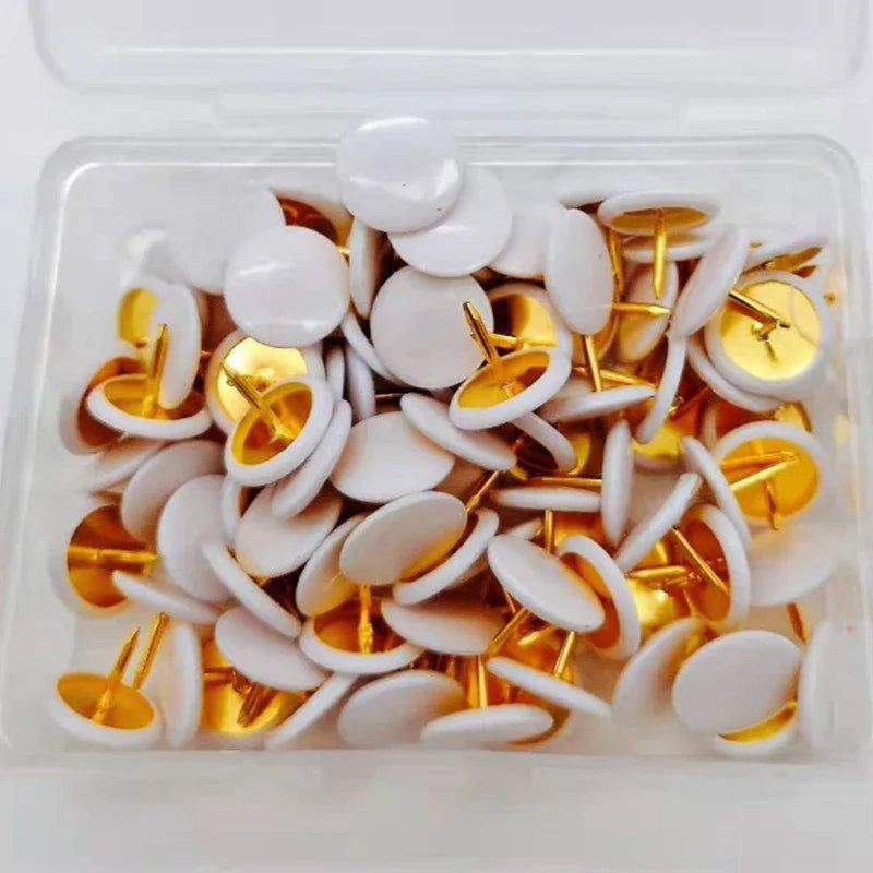 100pcs Colorful Thumbtack Pushpins – Cork Board & Map Pins