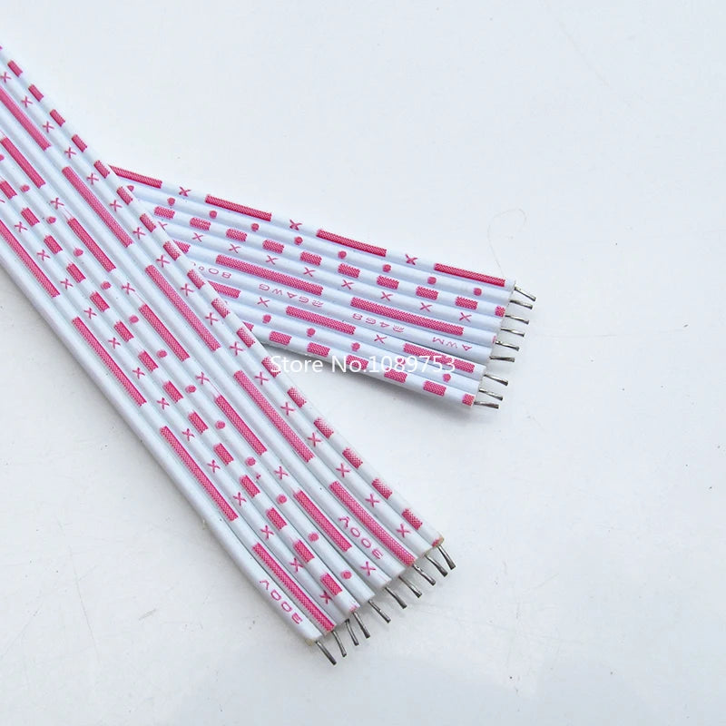 5PCS PH2.0 XH 2.54mm 12P Red and White Flat Cable Single Head Double Head Terminal Line 10cm 20cm 30cm (No Plastic Shell ) Peaceful Pleasures Health and Wellness