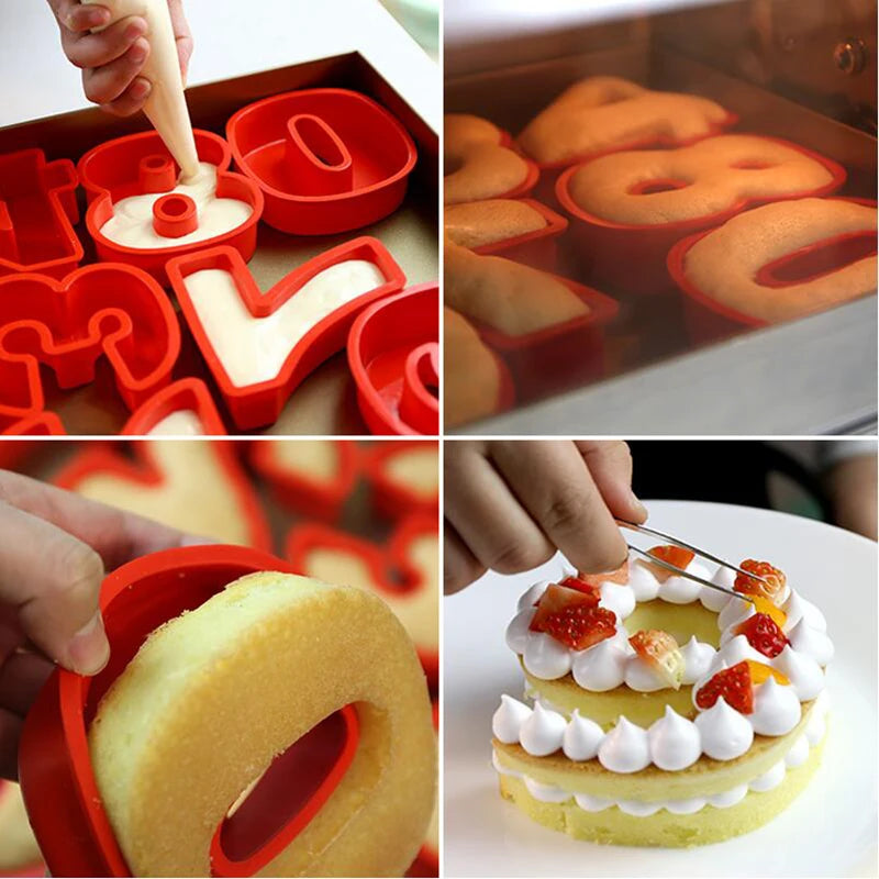 Large Size Silicone Digital 0-9 Cake Mold Cake Numbers Shape Cake Mould Decoration Tool for Wedding Birthday Anniversary Peaceful Pleasures Health and Wellness