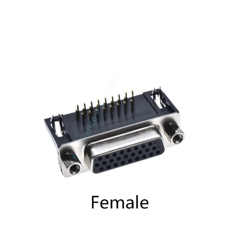 5pcs/Lot D-sub DB26 HDR26 Connector Male/Female Plug 26-pin 3-Row Right Angle Port Terminal Breakout Peaceful Pleasures Health and Wellness Female