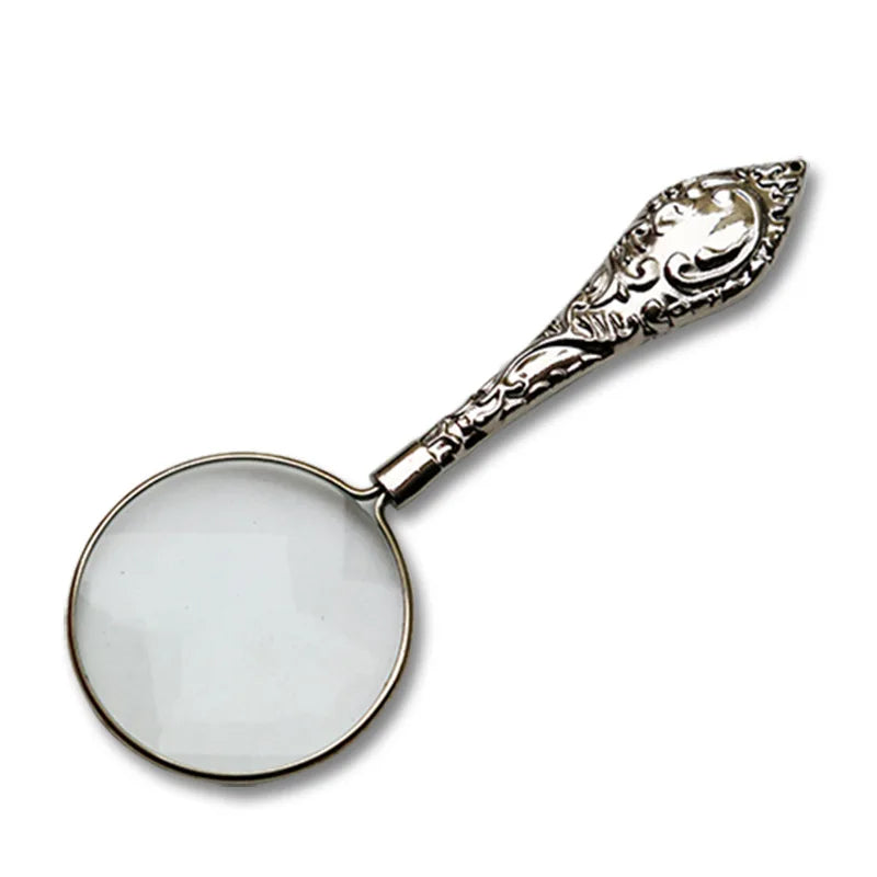 5X Carved Magnifier Handheld Magnifier Reading Magnifying Glass Lens For Reading Inspection Crafts Hobbies Jewelry Loupe Peaceful Pleasures Health and Wellness