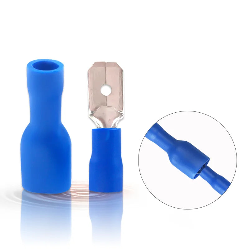 25 Pairs FDD MDD 1.25-250 2.5-250 5-250 6.3mm Female Male Insulated Electrical Crimp Terminal Connectors Cable Wire Connector Peaceful Pleasures Health and Wellness 25 male 25 Female 1