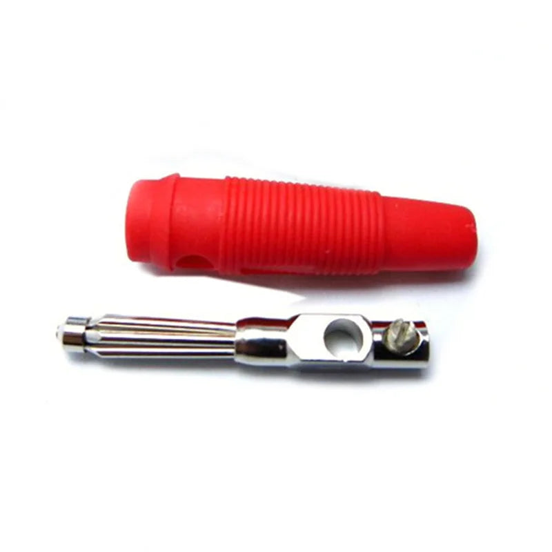 5Pcs 4mm Male 32A High Current Screw Solderless Stackable Banana Plug Connector Peaceful Pleasures Health and Wellness