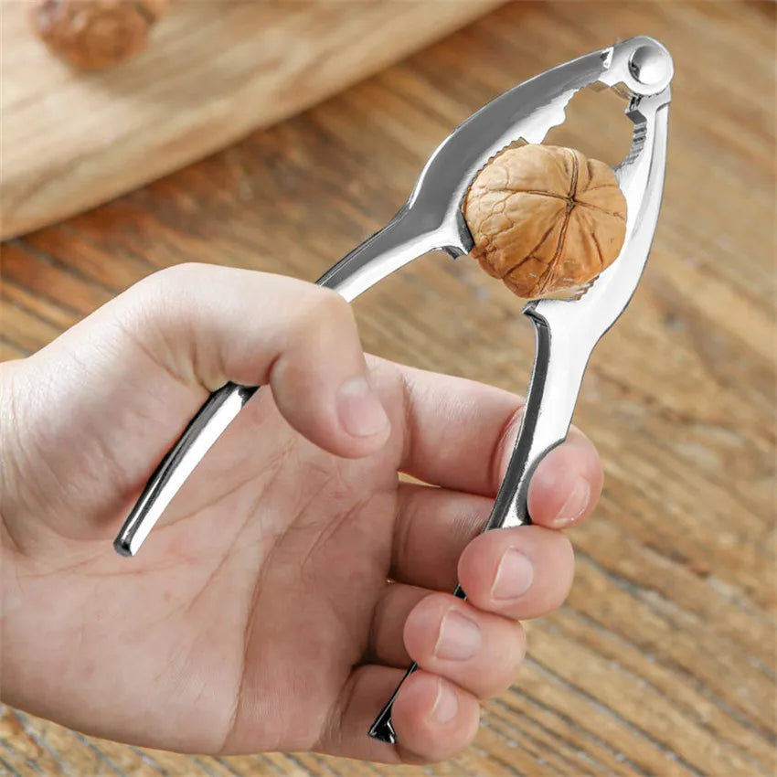 Zinc Alloy Nutcracker Sheller Crack Almond Walnut Pecan Hazelnut Filbert Nut Kitchen Nut Sheller Clip Tool Clamp Plier Cracker Peaceful Pleasures Health and Wellness