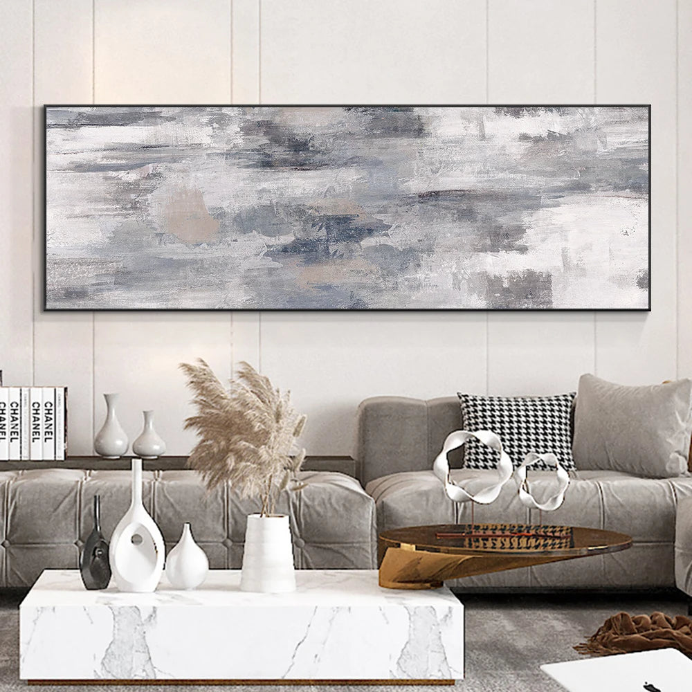 Modern Abstract Oil Painting Poster and Print Landscape Wall Art Original Design Canvas Painting Picture for Living Room Decor Peaceful Pleasures Health and Wellness