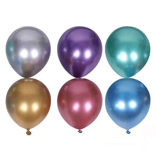Chrome Metallic Latex Party Balloons – 20 or 50 Pack Party Balloons Peaceful Pleasures Health and Wellness