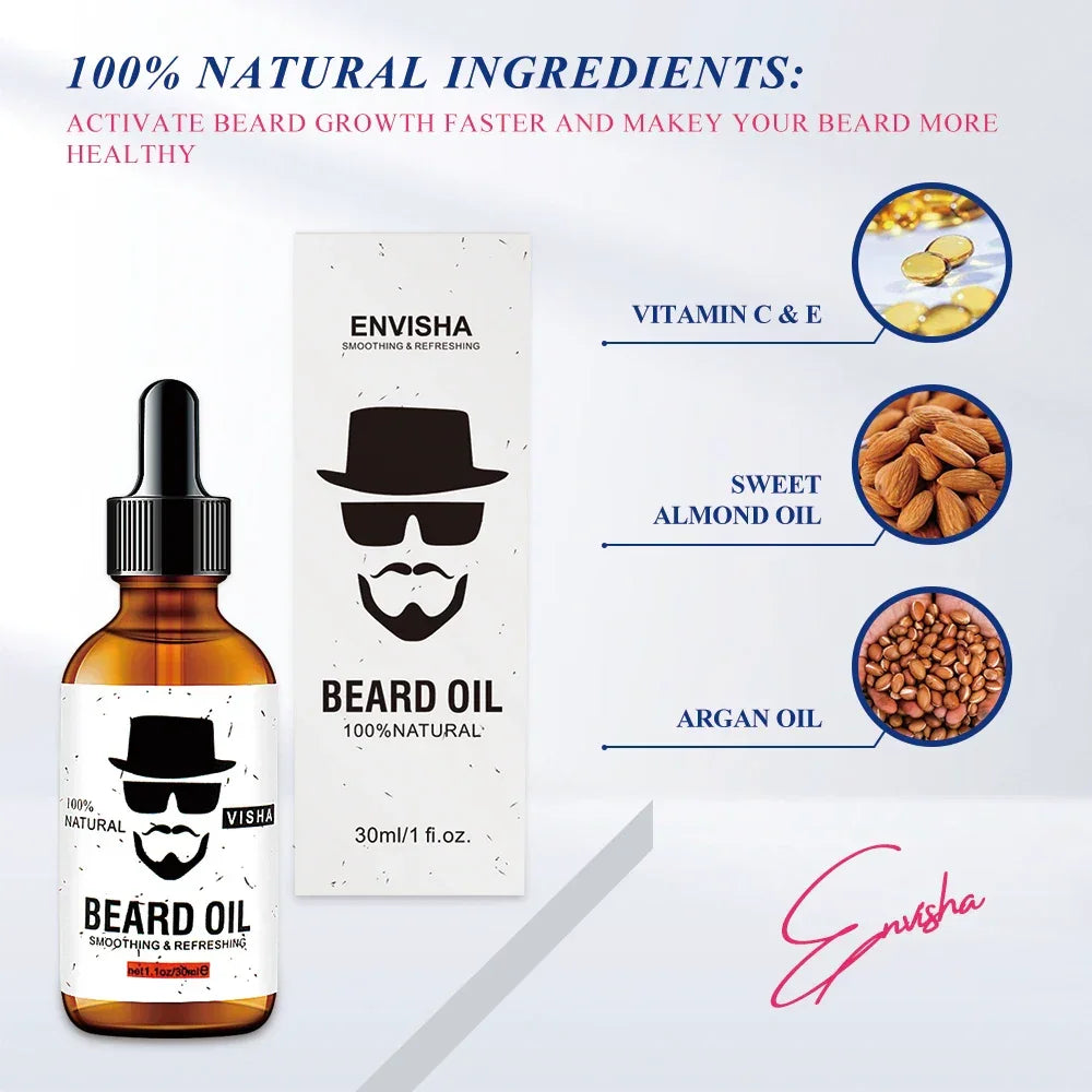 ENVISHA Beard Oil & Cream – Growth, Grooming & Moisturizing Peaceful Pleasures Health and Wellness
