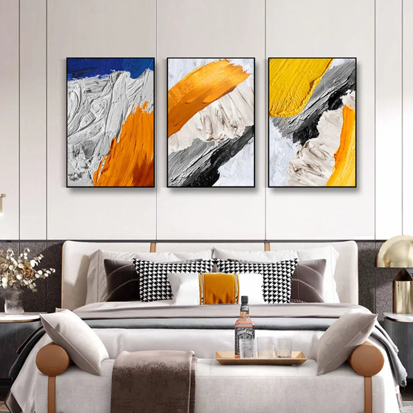 Exquisite Modern Art Pictures Wall Decoration 100% Handmade Canvas Oil Painting Living Room Hotel Restaurant Hanging Painting Peaceful Pleasures Health and Wellness