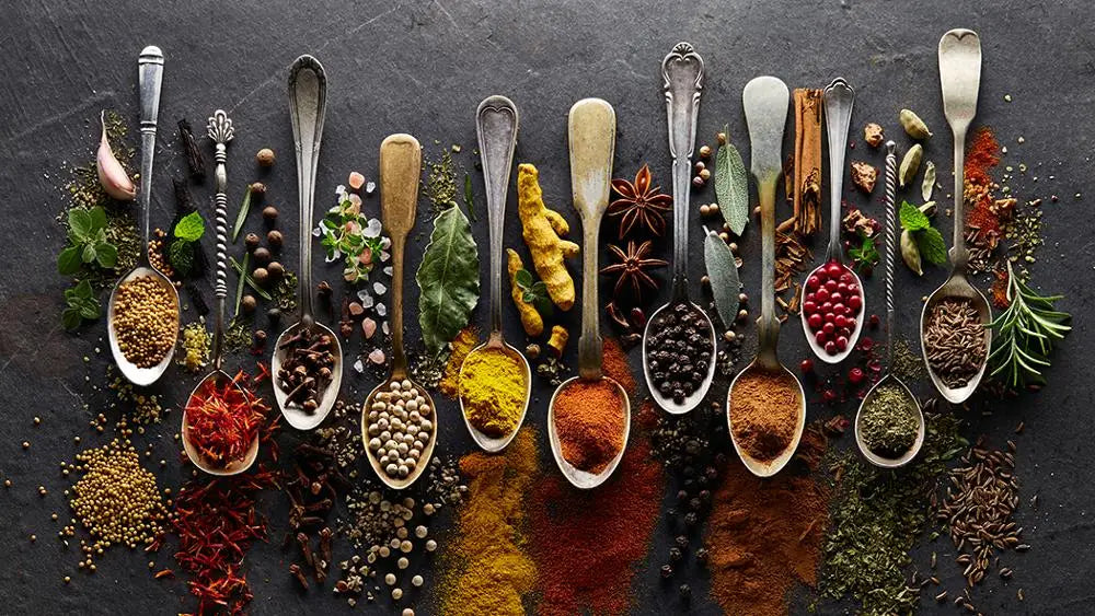 Grains Spices Spoon Peppers Canvas Painting Kitchen Decoration Posters Prints For Dining room Wall Art Pictures Home Art Decor Peaceful Pleasures Health and Wellness PC17853 30x40cm No Frame