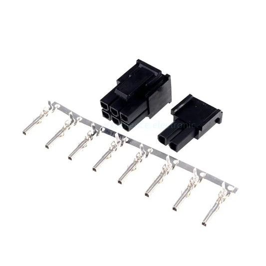 10 Sets 4.2mm Pitch 5557 ATX Graphics Card GPU PCI-E Power Connector 6+2Pin 8Pin Male Housing+Terminals Black Peaceful Pleasures Health and Wellness Default Title