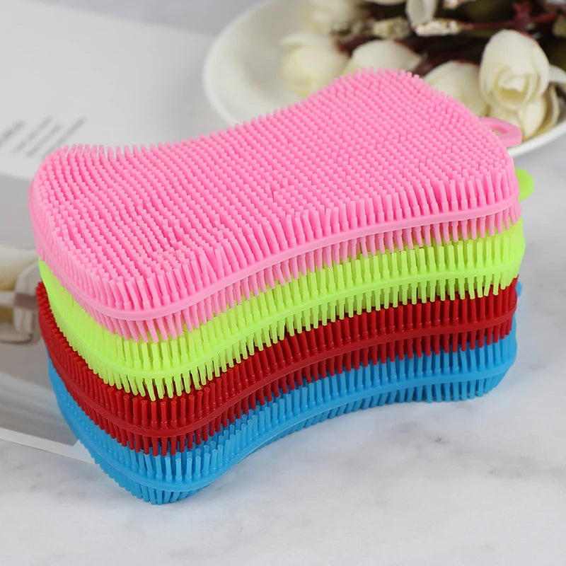 Silicone Dish Scrubber Brush | Eco-Friendly Kitchen Cleaning Tool