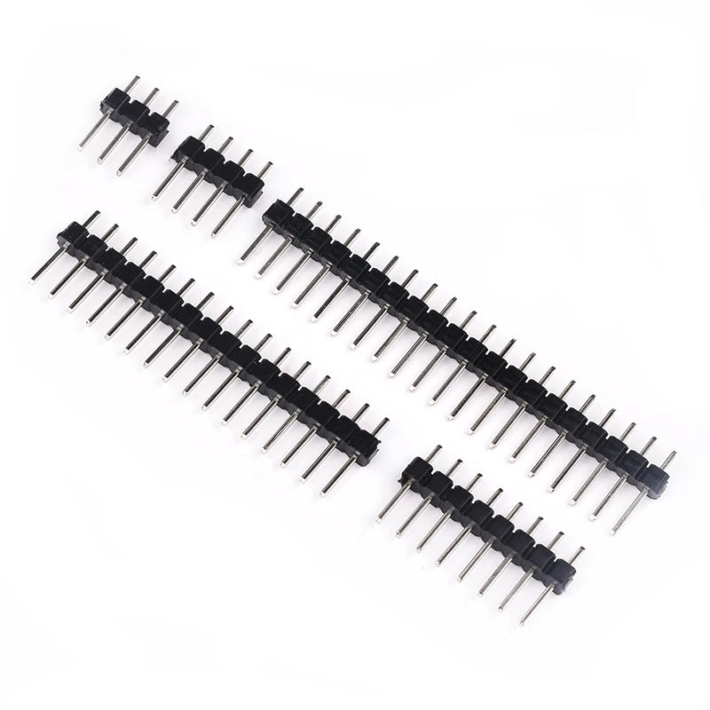 20PCS Gold Plating 2.54mm Single Row Male Pin Header 1x2P/3/4/5/6/8/10P/12/20 40Pin Strip Connector Peaceful Pleasures Health and Wellness