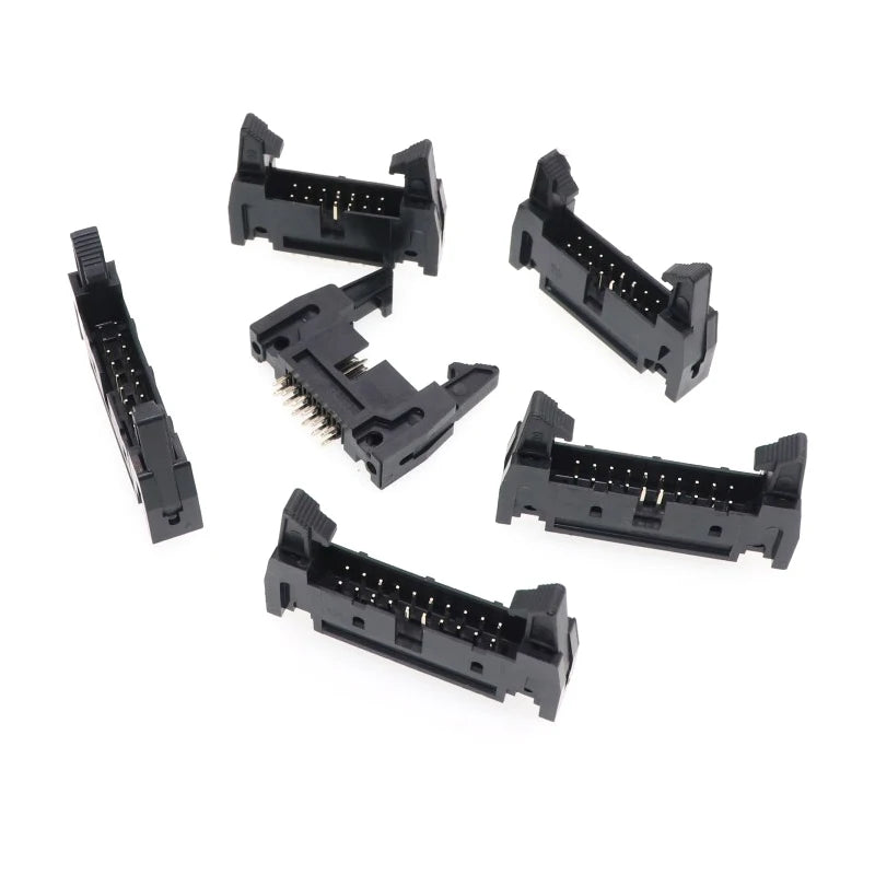 5pcs DC2 2.54mm Pitch Straight / Right Angle Hook Horn Socket Connector 10/14/16/20/26/30/40P For Flat Ribbon Cable IDC Socket Peaceful Pleasures Health and Wellness