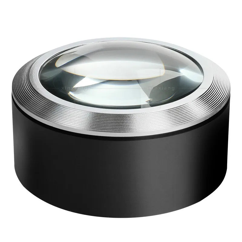 5X Handheld Cylindrical Mini Pocket Jewelers Magnifier Glass Lens Paperweight with Led Lamp Jewelry Magnify Loupe Jewelry Tool Peaceful Pleasures Health and Wellness 68mm 5X