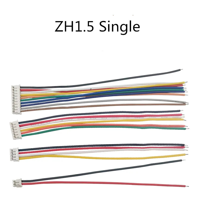 10pcs ZH 1.5mm Wire Cable Connector DIY ZH1.5 JST 2/3/4/5/6/7/8/9/10pin Electronic Line Single End 28AWG 10cm/15cm/20cm/30cm Peaceful Pleasures Health and Wellness