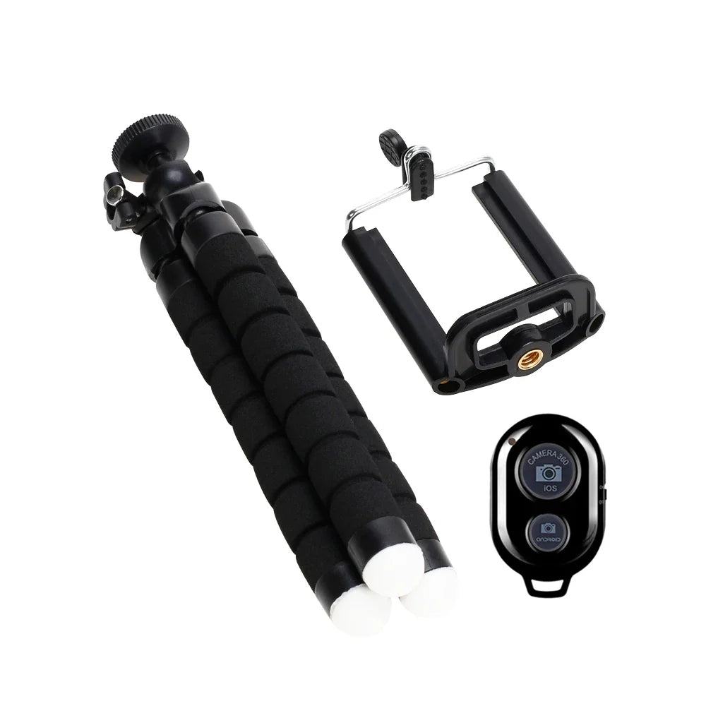 VeFly Octopus Mini Flexible Tripod & Phone Clip Holder