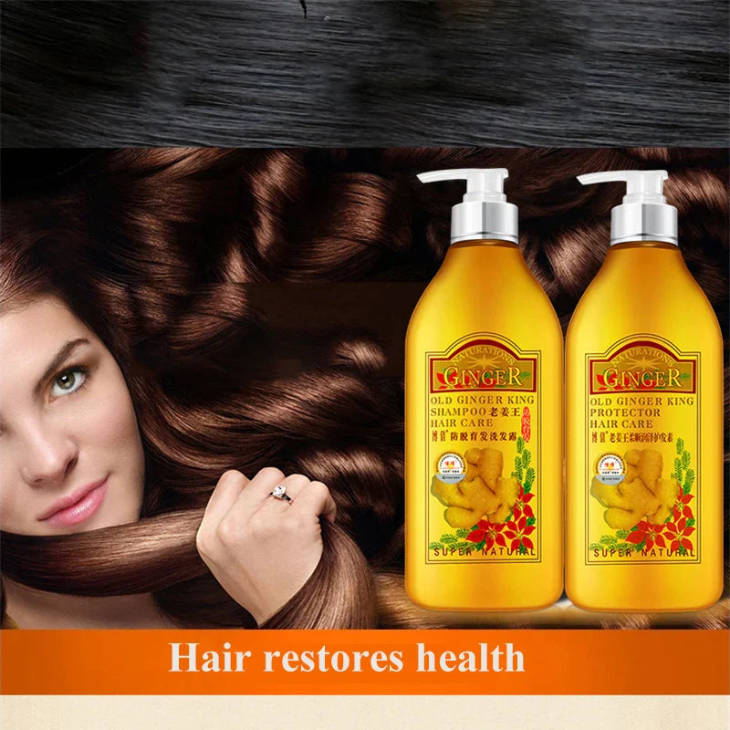 BOQIAN Ginger Shampoo & Conditioner Set 500ml – Anti Hair Loss