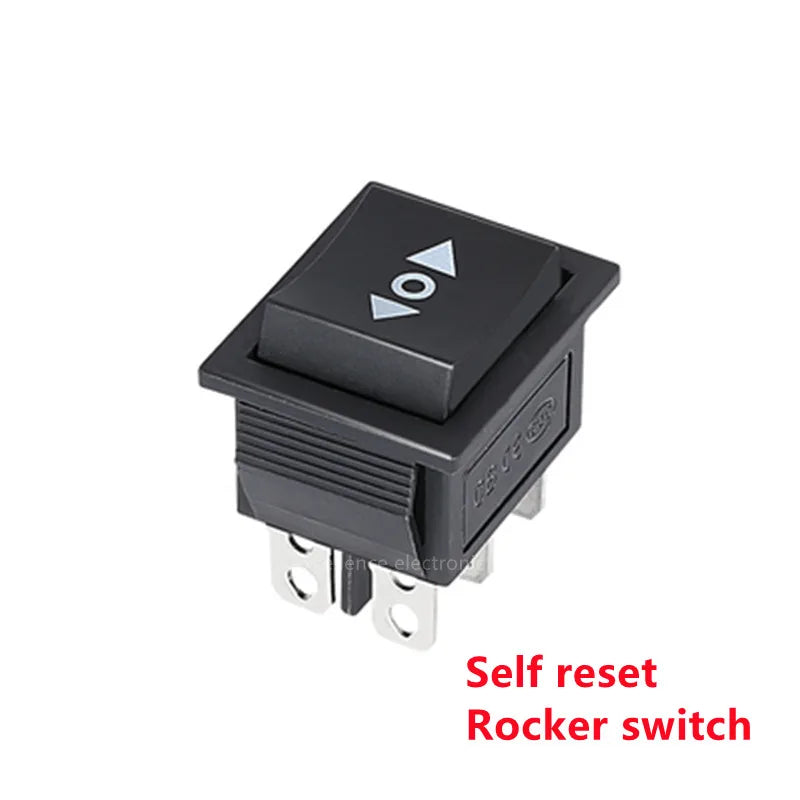 2PCS Self Reset Rocker Switch Momentary KCD4 Power Switch ON-OFF-ON Reset 3 Position 6 Pins 16A 250VAC/ 20A 125VAC Peaceful Pleasures Health and Wellness