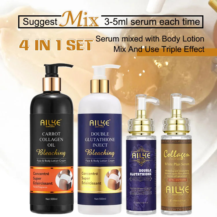 AILKE Brightening Body Lotion | Glutathione & Carrot Oil 500ml